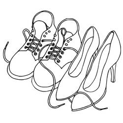 Dessin à colorier: Chaussure (Objets) #211601 - Coloriages à Imprimer Gratuits