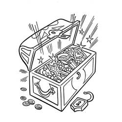 Coloriage Coffre au Trésor (Objets) #220533 à imprimer et colorier