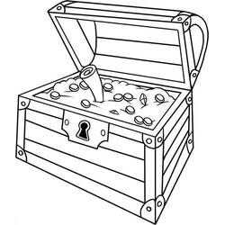 Coloriage Coffre au Trésor (Objets) #220544 à imprimer et colorier