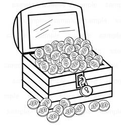 Coloriage Coffre au Trésor (Objets) #220554 à imprimer et colorier