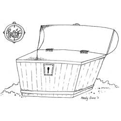 Coloriage Coffre au Trésor (Objets) #220556 à imprimer et colorier