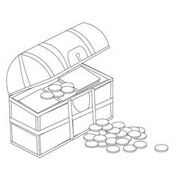 Coloriage Coffre au Trésor (Objets) #220558 à imprimer et colorier