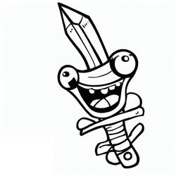 Dessin à colorier: Épée (Objets) #187180 - Coloriages à Imprimer Gratuits