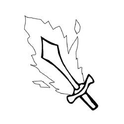 Dessin à colorier: Épée (Objets) #187186 - Coloriages à Imprimer Gratuits
