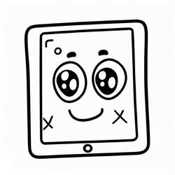 Dessin à colorier: iPhone et iPad (Objets) #191792 - Coloriages à Imprimer Gratuits