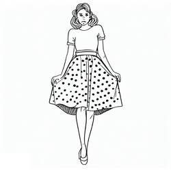 Dessin à colorier: Jupe (Objets) #191532 - Coloriages à Imprimer Gratuits