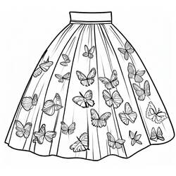 Dessin à colorier: Jupe (Objets) #191533 - Coloriages à Imprimer Gratuits