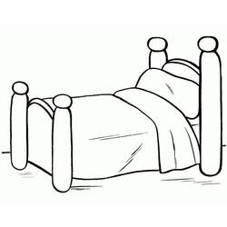 Coloriage Lit (Objets) #188161 à imprimer et colorier