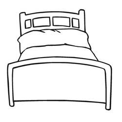 Coloriage Lit (Objets) #188162 à imprimer et colorier