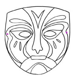 Dessin à colorier: Masque (Objets) #120750 - Coloriages à Imprimer Gratuits