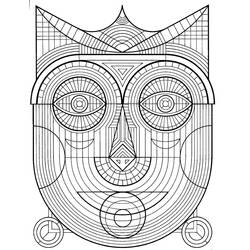 Dessin à colorier: Masque Africain (Objets) #219161 - Coloriages à Imprimer Gratuits