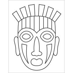 Dessin à colorier: Masque Africain (Objets) #219162 - Coloriages à Imprimer Gratuits