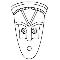 Dessin à colorier: Masque Africain (Objets) #219168 - Coloriages à Imprimer Gratuits