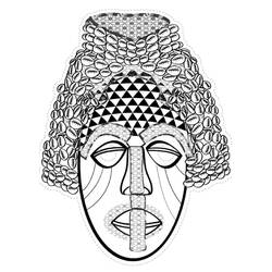 Dessin à colorier: Masque Africain (Objets) #219175 - Coloriages à Imprimer Gratuits