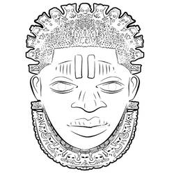 Dessin à colorier: Masque Africain (Objets) #219177 - Coloriages à Imprimer Gratuits