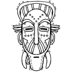 Dessin à colorier: Masque Africain (Objets) #219178 - Coloriages à Imprimer Gratuits