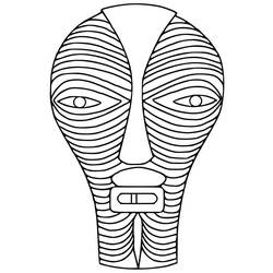 Dessin à colorier: Masque Africain (Objets) #219180 - Coloriages à Imprimer Gratuits