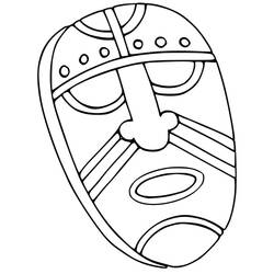 Dessin à colorier: Masque Africain (Objets) #219184 - Coloriages à Imprimer Gratuits