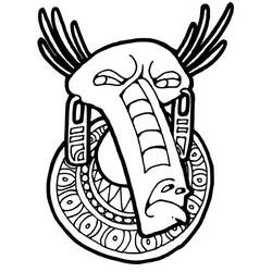 Dessin à colorier: Masque Africain (Objets) #219189 - Coloriages à Imprimer Gratuits