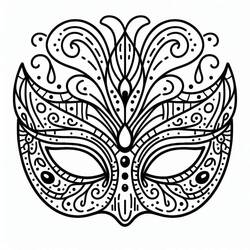 Dessin à colorier: Masque Carnaval (Objets) #216538 - Coloriages à Imprimer Gratuits