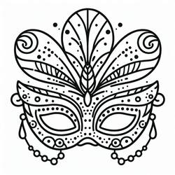 Dessin à colorier: Masque Carnaval (Objets) #216542 - Coloriages à Imprimer Gratuits