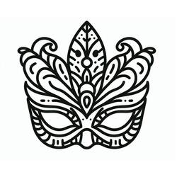 Dessin à colorier: Masque Carnaval (Objets) #216543 - Coloriages à Imprimer Gratuits