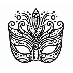 Dessin à colorier: Masque Carnaval (Objets) #216547 - Coloriages à Imprimer Gratuits