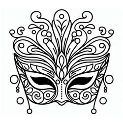 Dessin à colorier: Masque Carnaval (Objets) #216548 - Coloriages à Imprimer Gratuits