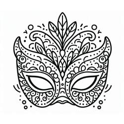 Dessin à colorier: Masque Carnaval (Objets) #216549 - Coloriages à Imprimer Gratuits