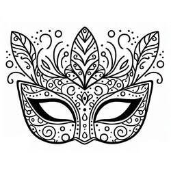 Dessin à colorier: Masque Carnaval (Objets) #216550 - Coloriages à Imprimer Gratuits
