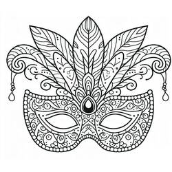 Dessin à colorier: Masque Carnaval (Objets) #216551 - Coloriages à Imprimer Gratuits