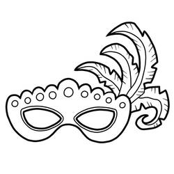 Dessin à colorier: Masque Carnaval (Objets) #216557 - Coloriages à Imprimer Gratuits