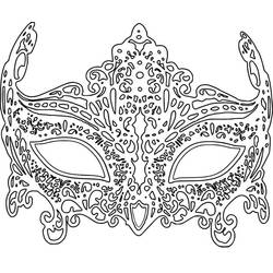 Dessin à colorier: Masque Carnaval (Objets) #216558 - Coloriages à Imprimer Gratuits