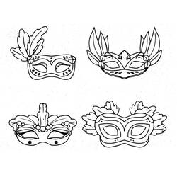 Dessin à colorier: Masque Carnaval (Objets) #216559 - Coloriages à Imprimer Gratuits