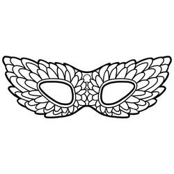 Dessin à colorier: Masque Carnaval (Objets) #216560 - Coloriages à Imprimer Gratuits