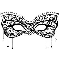 Dessin à colorier: Masque Carnaval (Objets) #216561 - Coloriages à Imprimer Gratuits