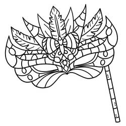 Dessin à colorier: Masque Carnaval (Objets) #216562 - Coloriages à Imprimer Gratuits