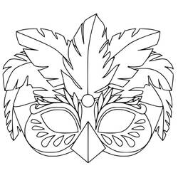 Dessin à colorier: Masque Carnaval (Objets) #216563 - Coloriages à Imprimer Gratuits