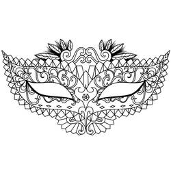 Dessin à colorier: Masque Carnaval (Objets) #216564 - Coloriages à Imprimer Gratuits