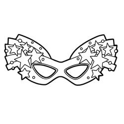 Dessin à colorier: Masque Carnaval (Objets) #216568 - Coloriages à Imprimer Gratuits