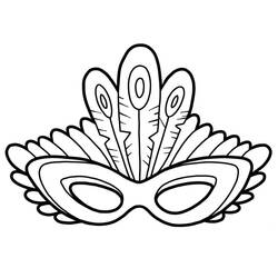Dessin à colorier: Masque Carnaval (Objets) #216569 - Coloriages à Imprimer Gratuits