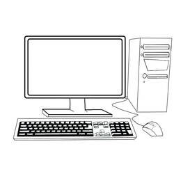 Dessin à colorier: Ordinateur (Objets) #179613 - Coloriages à Imprimer Gratuits