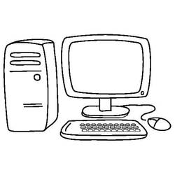 Dessin à colorier: Ordinateur (Objets) #179626 - Coloriages à Imprimer Gratuits
