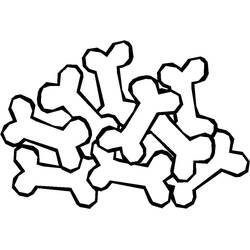 Coloriage Os de Chien (Objets) #189694 à imprimer et colorier