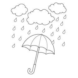 Coloriage Parapluie (Objets) #172759 à imprimer et colorier