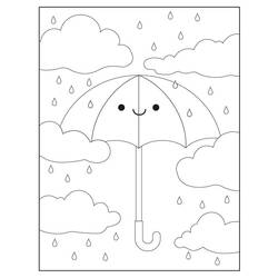 Dessin à colorier: Parapluie (Objets) #172762 - Coloriages à Imprimer Gratuits