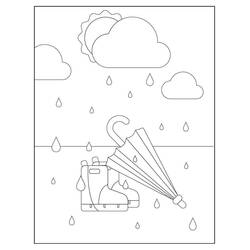 Dessin à colorier: Parapluie (Objets) #172769 - Coloriages à Imprimer Gratuits