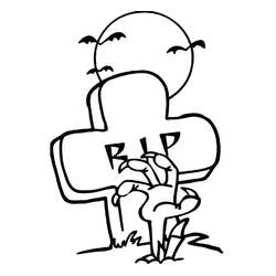 Coloriage Pierre Tombale (Objets) #204085 à imprimer et colorier