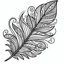 Dessins à colorier: Plume - Coloriages à Imprimer Gratuits
