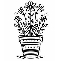 Dessin à colorier: Pot de Fleurs (Objets) #221248 - Coloriages à Imprimer Gratuits